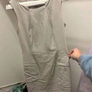 Calvin Klein sleeveless dress. Pockets on side. Zippered back